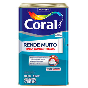 Tinta Acr&iacute;lica Standard Fosco Rende Muito 16L Coral