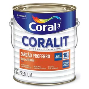 Fundo Zarc&atilde;o Proferro Coralit Laranja 3,6L Coral