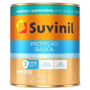 Verniz Prote&ccedil;&atilde;o B&aacute;sica Brilhante 900mL Incolor Suvinil