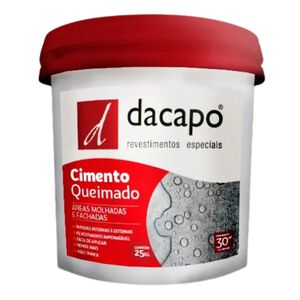 Cimento Queimado para &Aacute;rea Molhada e Fachada 25Kg Dacapo