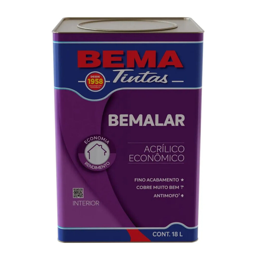 Tinta Acr&iacute;lica Econ&ocirc;mica Bemalar 18L Bema