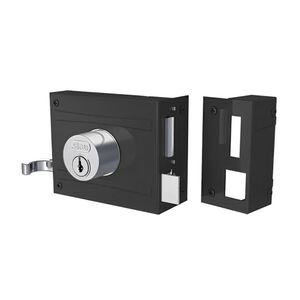 Fechadura 701/100 de Sobrepor Port&atilde;o Preto Fosco Stam