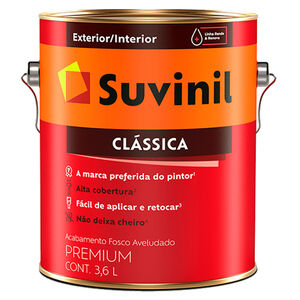 Tinta L&aacute;tex Cl&aacute;ssica Premium Fosco 3,6L Suvinil