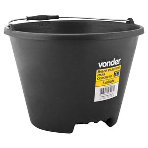 Balde Pl&aacute;stico para Concreto 12L Preto Vonder