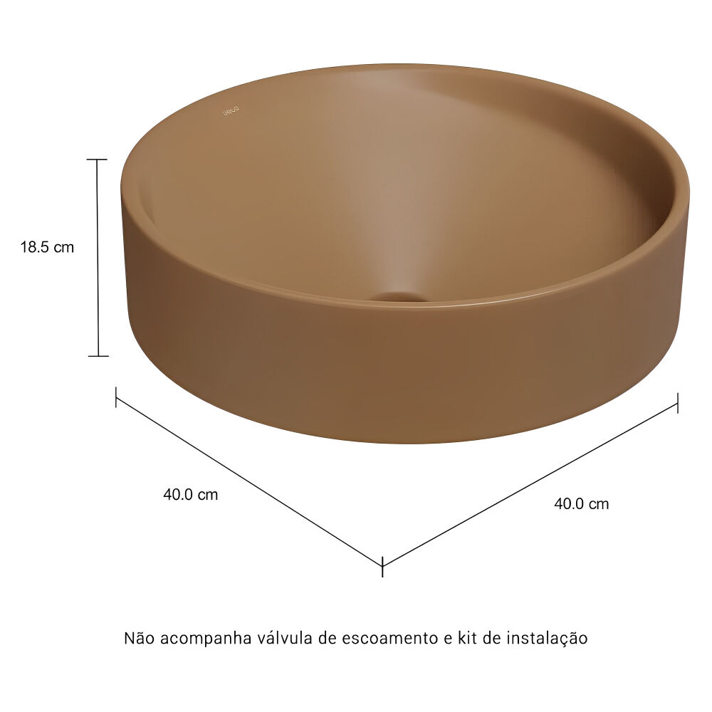 Cuba de Sobrepor Redonda Cacao Deca