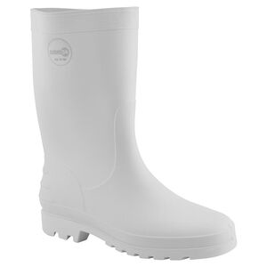Bota de PVC Cano M&eacute;dio sem Forro Branca Nove54