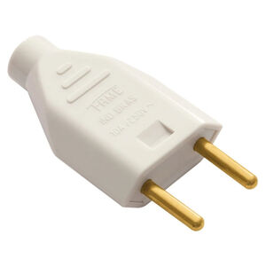 Plug 2P Jun&ccedil;&atilde;o Macho de Sobrepor 10A/250V Cinza 1419 Fame