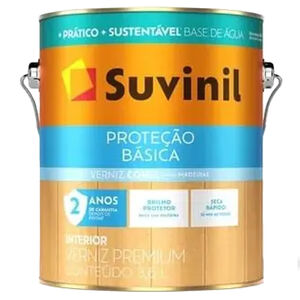 Verniz Prote&ccedil;&atilde;o B&aacute;sica Brilhante 3,6L Incolor Suvinil