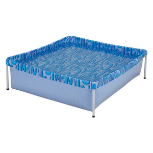 Piscina de Arma&ccedil;&atilde;o Infantil Retangular em PVC de 400 Litros Azul MOR