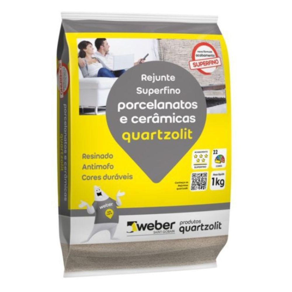 Rejunte Porcelanatos e Cer&acirc;micas 5kg Quartzolit