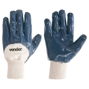 Luva de Malha com Borracha Nitr&iacute;lica Tamanho 10 Azul MNV0001 Vonder