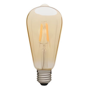 L&acirc;mpada Filamento LED Pera 4W Bivolt Luz Amarela 2.400K E27 Empalux