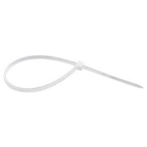 Abra&ccedil;adeira de Nylon Branca 200mm x 2,5mm com 100 Unidades Nove54