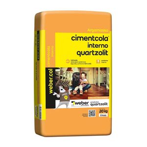 Argamassa ACI Uso Interno Cimentcola Cinza 20kg Quartzolit