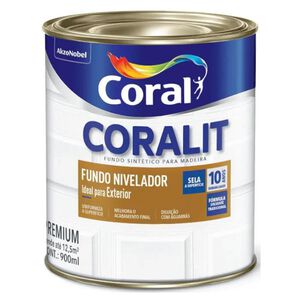 Fundo Sint&eacute;tico Nivelador para Madeira Branco 900ml Coral