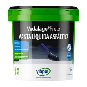 Manta L&iacute;quida Asf&aacute;ltica Vedalage Preta 18L Viapol