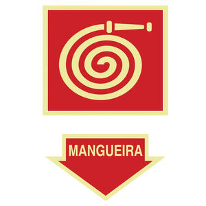Placa de Sinaliza&ccedil;&atilde;o PVC Fotoluminescente Hidrante e Mangueiras 20x30cm Sinalize