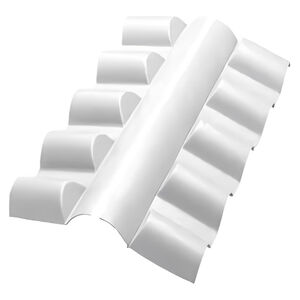 Telha Cumeeira PVC Central 54x95cm Colonial Branca Itec