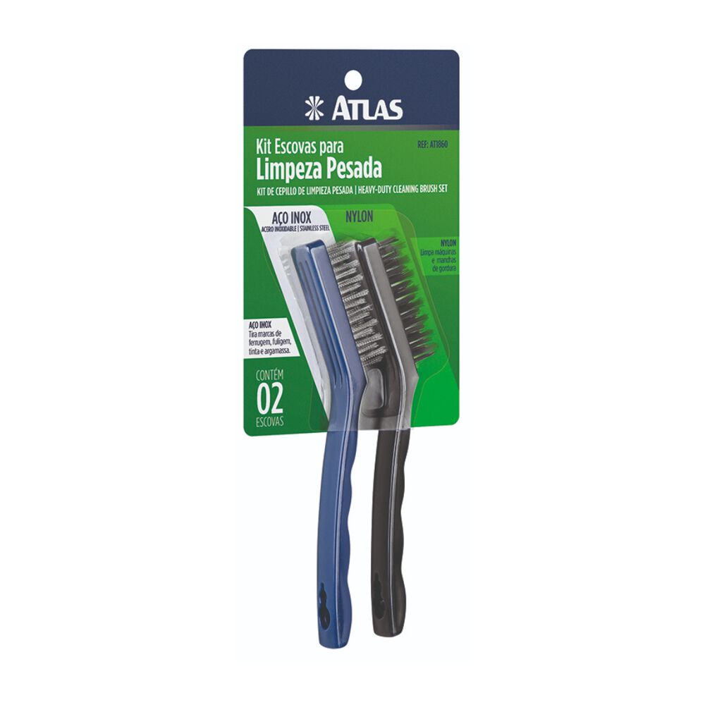 Kit de Escovas para Limpeza Pesada AT1860 Atlas