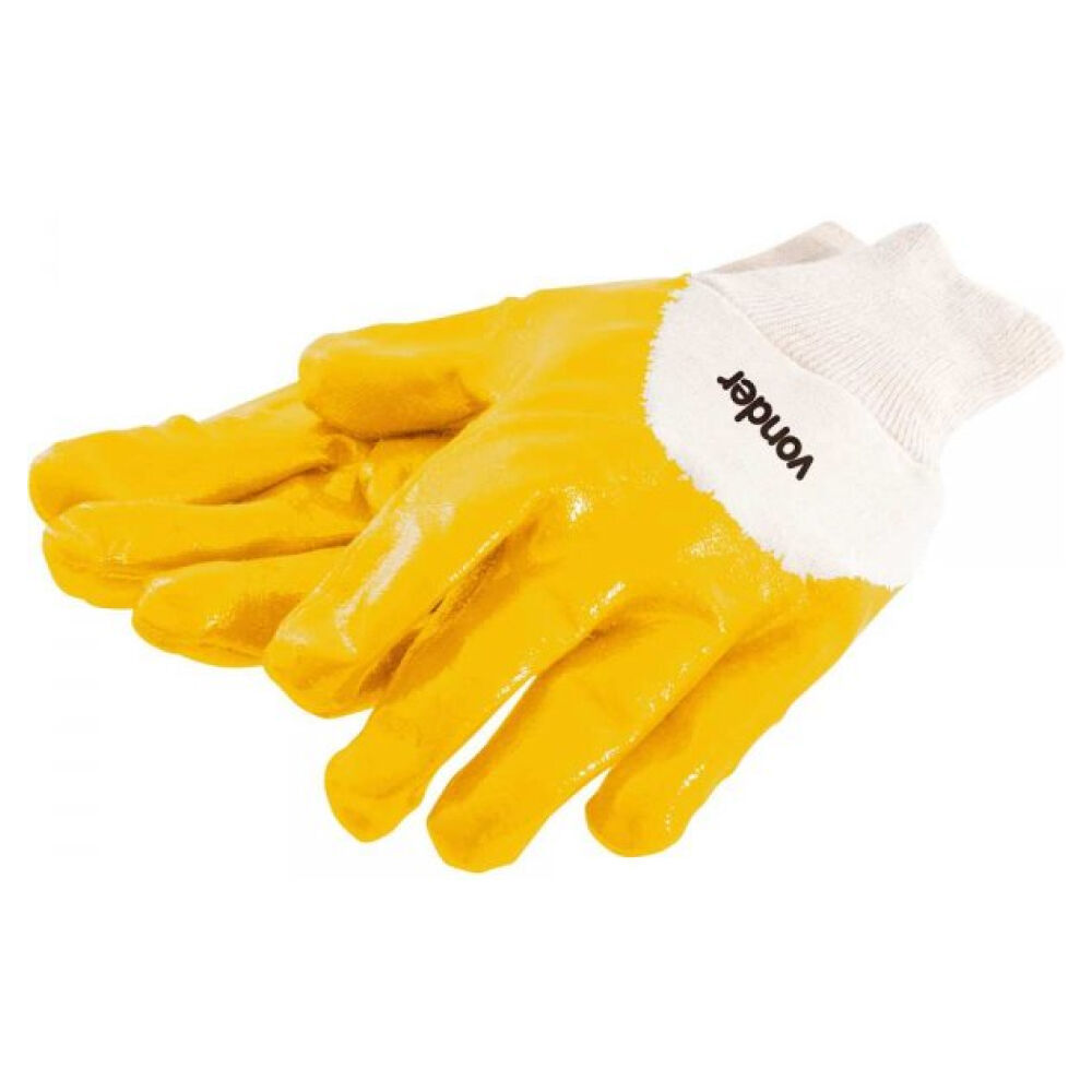 Luva de Malha com Borracha Nitr&iacute;lica MNV0002 Tamanho 10 Amarela Vonder