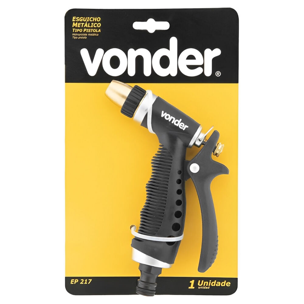 Esguicho Met&aacute;lico para Jardim Tipo Pistola Vonder