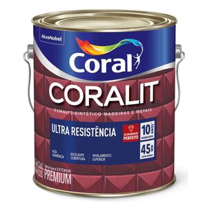Esmalte Sint&eacute;tico Alto Brilho Coralit Ultra Resist&ecirc;ncia 3,6L Coral