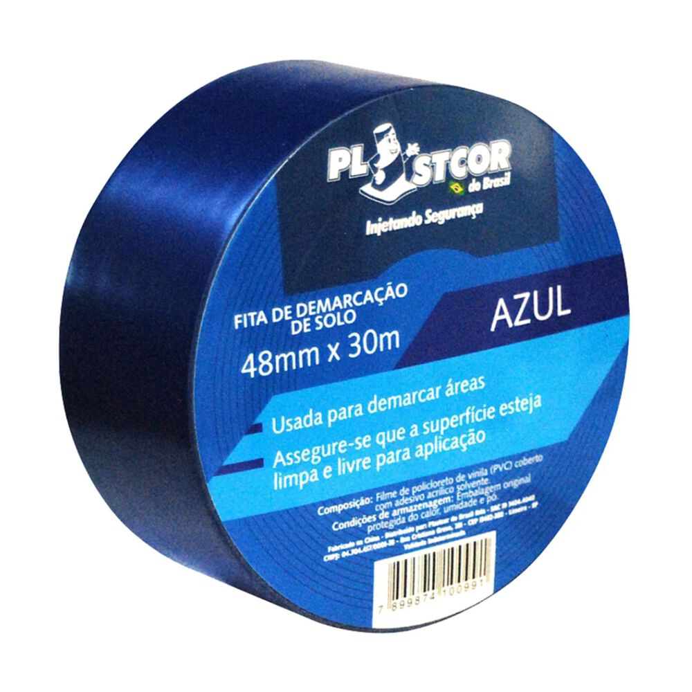 Fita Adesiva de Demarca&ccedil;&atilde;o para Solo 48mmx30m Plastcor