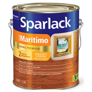 Verniz Brilhante Extra Mar&iacute;timo Natural 3,6L Sparlack