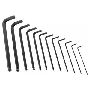 Jogo de Chaves Hexagonais Allen Abauladas 1/16" a 3/8" 12 Pe&ccedil;as Vonder