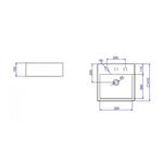 Cuba de Apoio para Lavat&oacute;rio Retangular 35x31,5cm Branco Addra