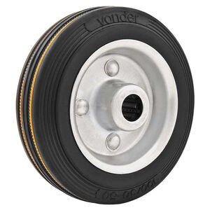 Roda 4" de Borracha Preta Vonder