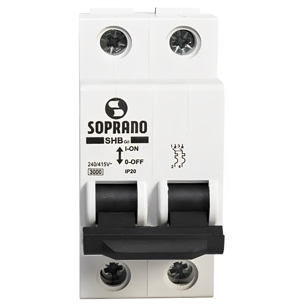 Mini Disjuntor Bipolar Curva C SHB2 GII Soprano