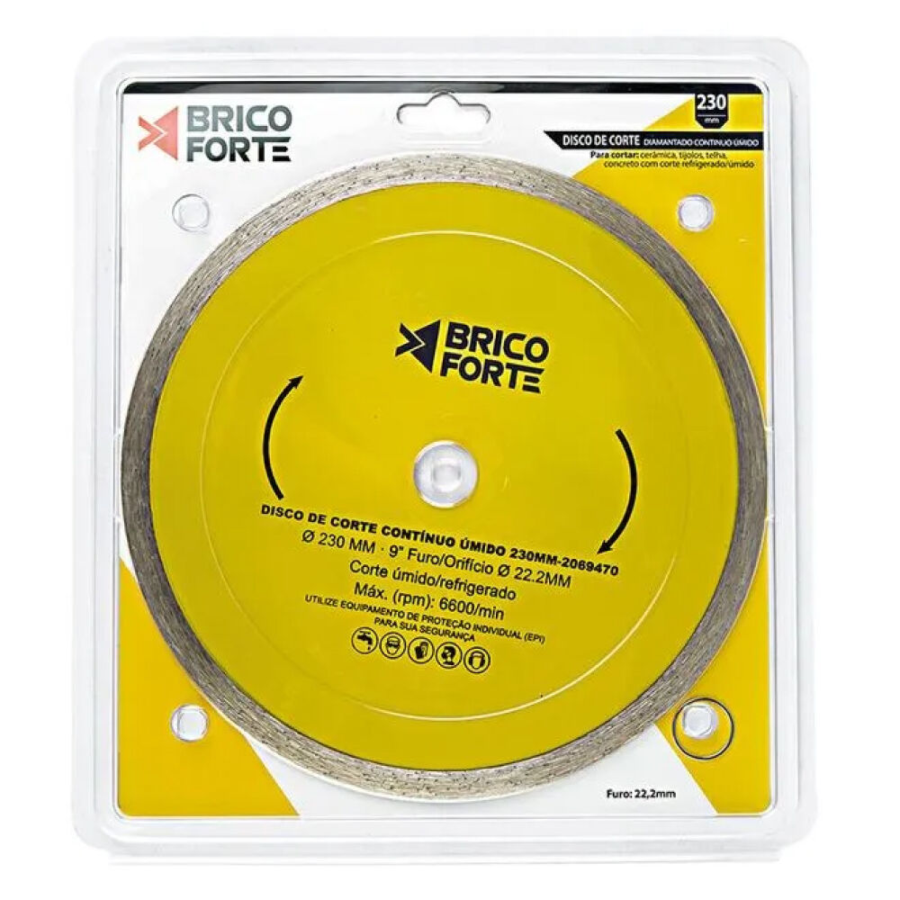 Disco Corte Diamantado Continuo &Uacute;mido 230mm Brico Forte