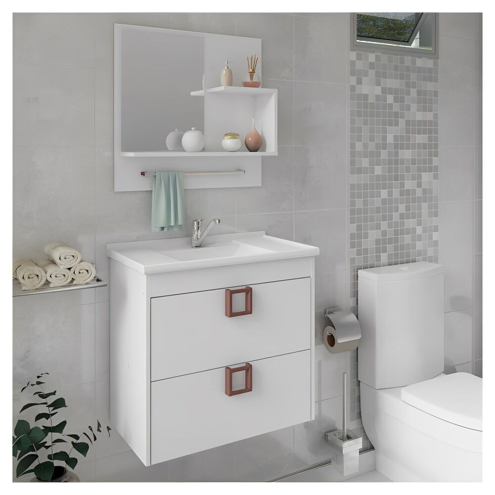 Gabinete Suspenso com Espelheira L&iacute;rio Branco MGM