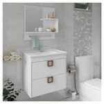 Gabinete Suspenso com Espelheira L&iacute;rio Branco MGM