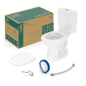 Kit Vaso Sanit&aacute;rio com Caixa Acoplada Like Branco Celite