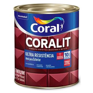 Esmalte Sint&eacute;tico Alto Brilho Coralit Ultra Resist&ecirc;ncia 900ml Coral