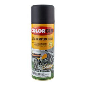 Tinta Spray para Alta Temperatura Preto Fosco 350ml Colorgin
