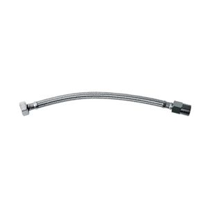 Engate Flex&iacute;vel 40cm 1/2 com Canopla Inox Roca