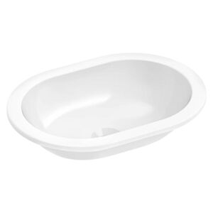 Cuba de Embutir Oval 49,5x33,5cm Branca Celite