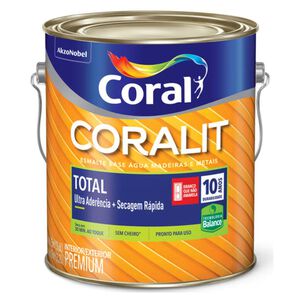 Esmalte Sint&eacute;tico Brilhante Coralit Branco 3,6L Coral