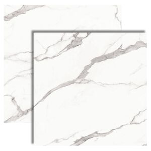 Piso Cer&acirc;mico Marmorizado Acetinado Borda Retificada 76x76cm 77000 Realce (Caixa com 1,73m&sup2;)