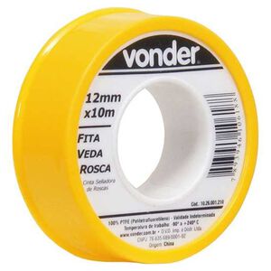 Fita Veda Rosca 12mmx10m Branca Vonder