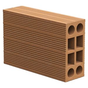 Tijolo Veda&ccedil;&atilde;o 8 furos 9cm x 19cm x 29cm Braunas