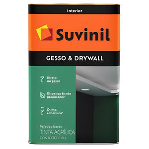 Tinta Acr&iacute;lica Gesso & Drywall Branco Neve 18L Suvinil