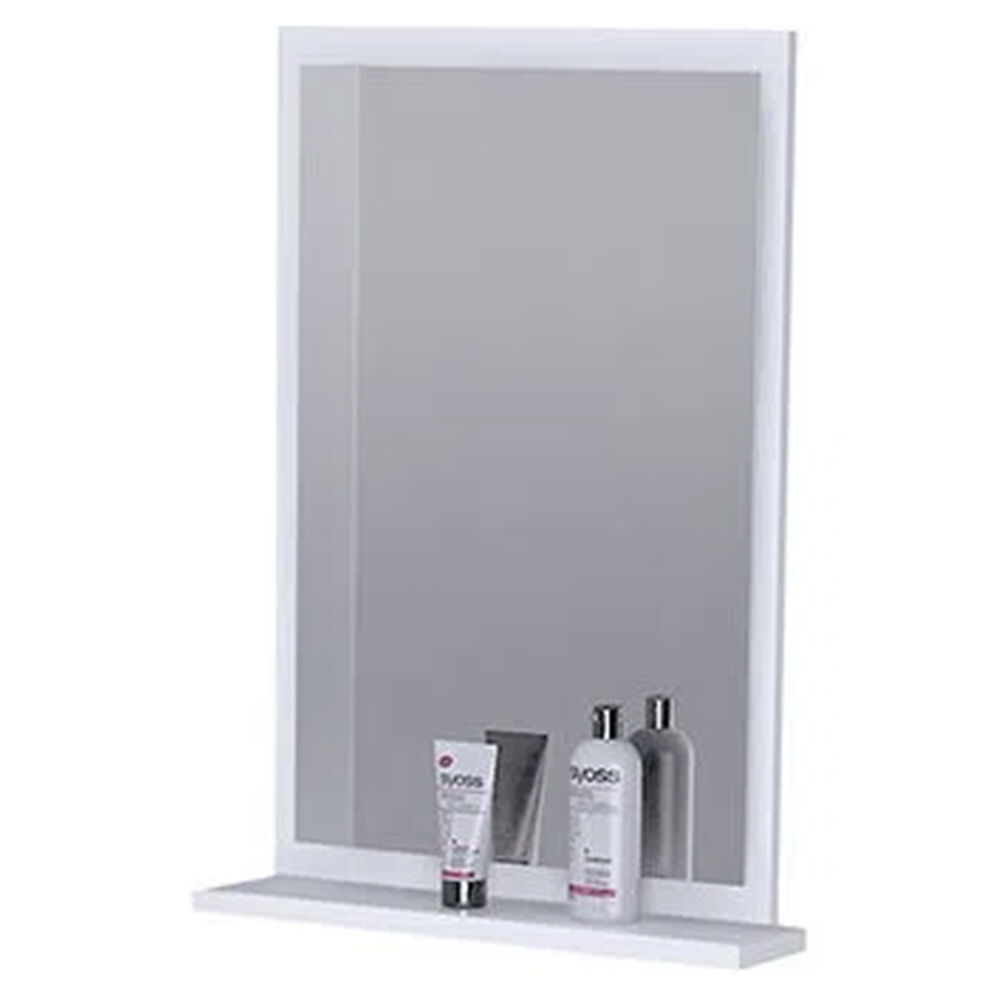 Gabinete Suspenso para Banheiro com Lavat&oacute;rio e Espelheira Siena 55,5cm Branco A.J. Rorato