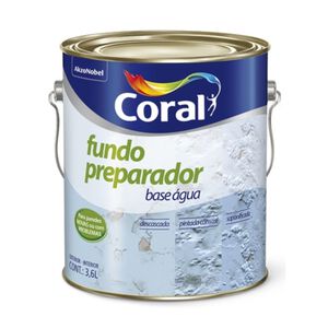 Fundo Preparador de Paredes &agrave; Base &Aacute;gua 3,6L Incolor Coral