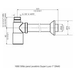 Sif&atilde;o para Lavat&oacute;rio Slx 1xDN40 30cm Perflex
