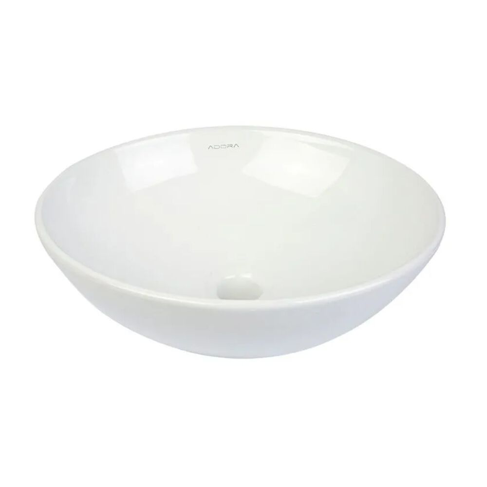 Cuba de Apoio para Lavat&oacute;rio Oval North 40x35cm Branca Addra