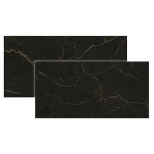 Piso Cer&acirc;mico Marmorizado Polido Borda Retificada 56x113cm 813004 &Eacute;bano Bellacer (Caixa com 2,50m&sup2;)